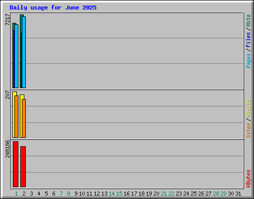 Daily usage for June 2025